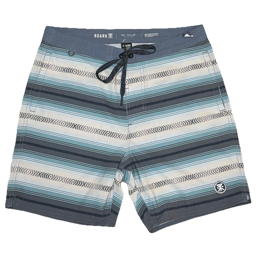 Roark Board Shorts Series Mens 28x6 Blue Chiller  17" Outseam Pockets